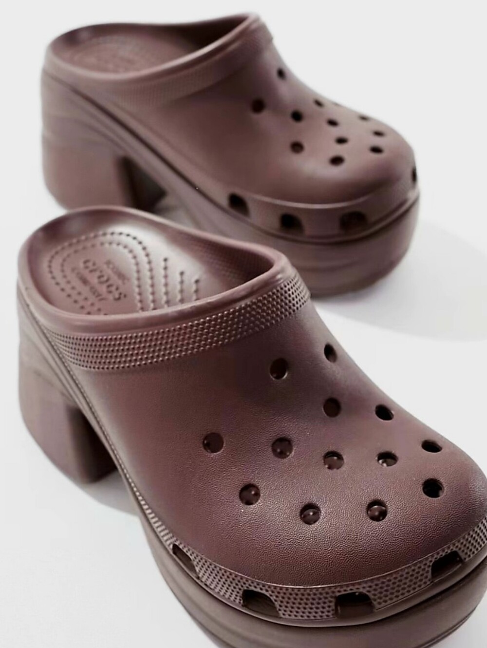 The Crocs Siren Platform Clog~ Brown Mocha Sz W8/M6 ~ Rare & Discontinued NWOT